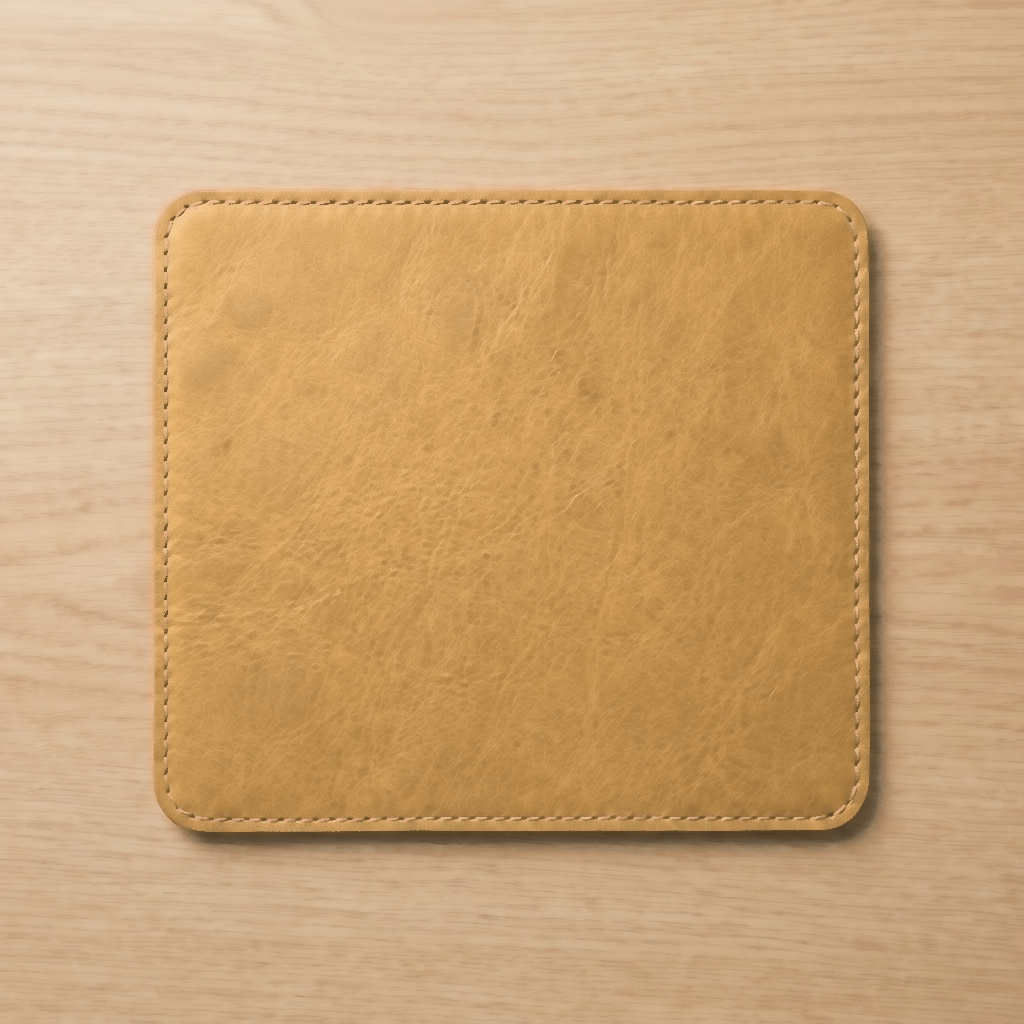 Handmade Leather Mouse Pad — Full-Grain Italian Leather, Desk Accessory